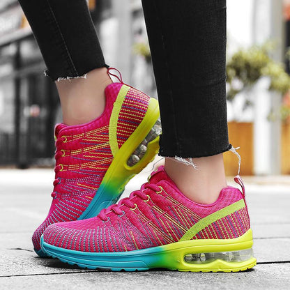 Women Walking Shoes Running Mesh Shoes Fashion Platform Slip-On Sneaker Air Cushion Gym Modern Dance Shoes