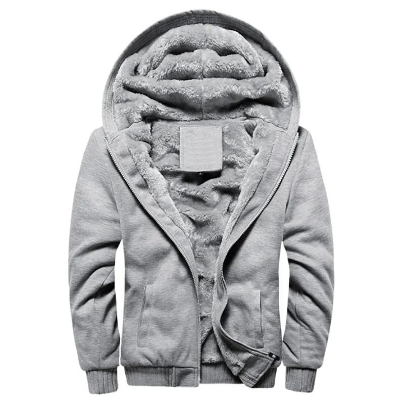 Plus Velvet Hooded Jacket Men's Plus Size Jackets Autumn and Winter Business Loose Thick Jackets
