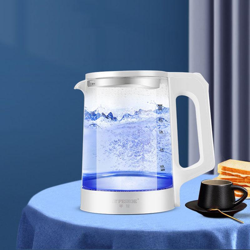 High Temperature Boiling Water High Borosilicate Glass Tea Pot Household 304 Stainless Steel Electric Kettle Open