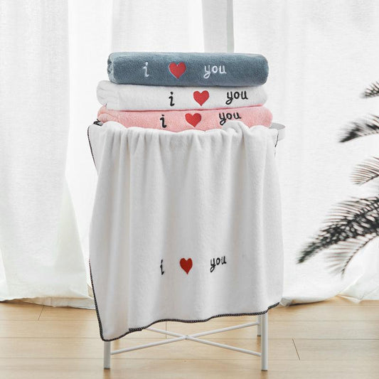 Bath Towel + Towel Coral Fleece Soft Skin-friendly Large Bath Towel Bath Towel Cute Bath Towel Pure Cotton Absorbent and Easy To Carry