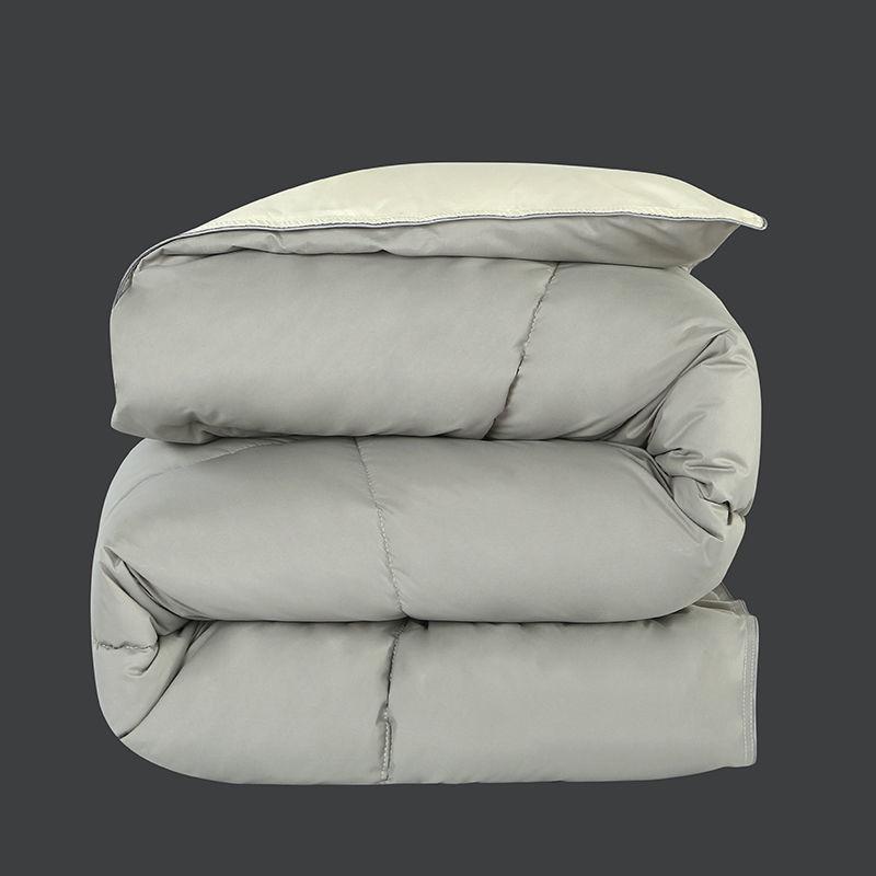 White Goose Down Quilt Pure Color Soft Four Seasons Quilt Large Antibacterial Quilt