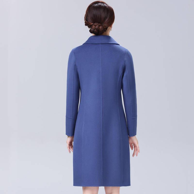 Women's Wool Coat Fashion Long Woolen Coat Female Winter Jacket Warm Long Outerwear Women Jacket