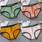 4-pack Japanese Antibacterial Briefs Women's Korean Style Cotton Underwear Sexy Mid-waist Breathable Thin Large Size Briefs