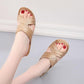 Summer Outdoor High-heeled Sandals and Slippers Plastic Non-slip Home Bathroom Slippers Thick-soled Ladies Beach Shoes Outer Wear