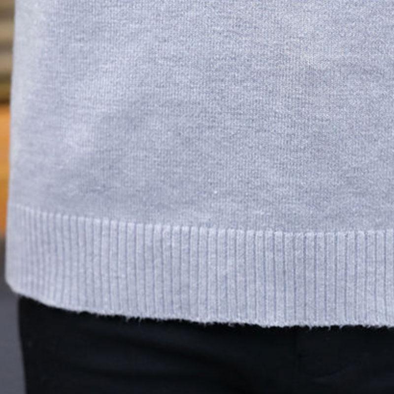 Fall/winter Sweater Men's Korean Pullover Round Neck Solid Color Sweater Thin Bottoming Shirt Low-neck Sweater