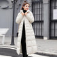 Winter Jacket Women's Warm Jackets Bow Belt Fur Collar Hooded Coat Long Women Thickening Coats Cotton Padded Ladies Parka Womens Jackets