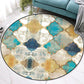 Round Carpet Retro Moroccan Style Living Room Carpet Bedroom Hanging Basket Chair Non-slip Round Mat Carpet