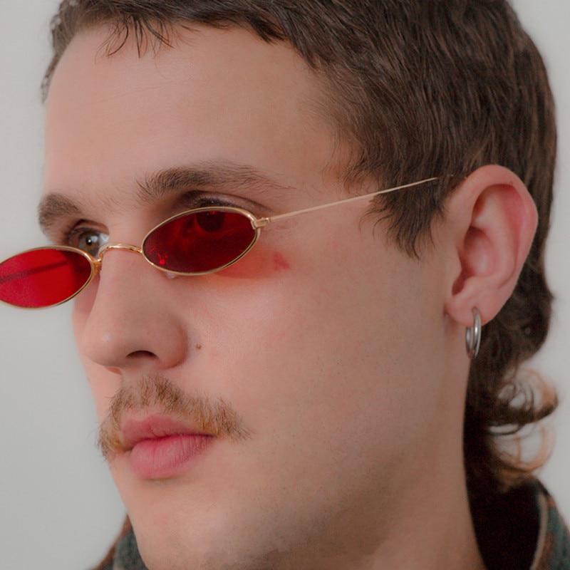 2019 New Brand Designer Vintage Oval Sunglasses Women Men Retro Clear Lens Eyewear Small Sun Glasses