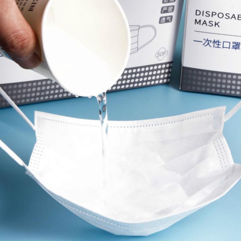 Disposable protective mask dustproof 3 layers non-woven fabric white mask unisex protection
