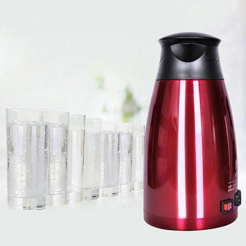 800ml Car Stainless Steel Electric Heating Kettle Temperature Insulation Pot Coffee Tea Water Heating Pot