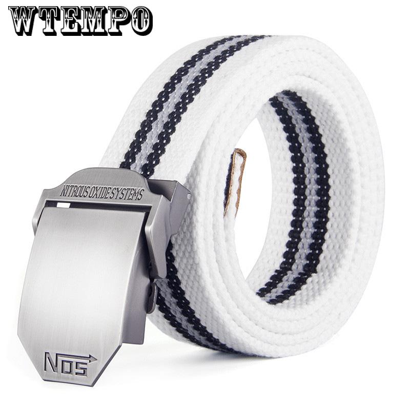 Striped Adult Men Knitted Men Casual Belts Canvas Belt Plus Size Strap Male Tactics Belt