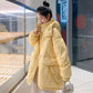 Mid-length Down Jacket Women's Winter Women's Hooded Stand-up Collar Loose Thick Bread Coat Jacket Winter Warmth Thick Cotton Jacket