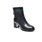 Women's Leather Short Boots Winter Warm and Cashmere Martin Boots Round Toe Thick Heel Boots
