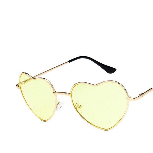 Heart Shaped sunglasses woman Lovely shades Sun Glasses for women candy color metal frame girl sungl
