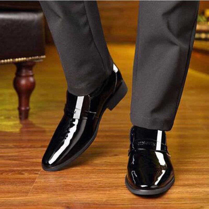 Office Business Wedding Dress Genuine Leather Mens Shoes Luxury Formal pointed toe Oxfords men shoes