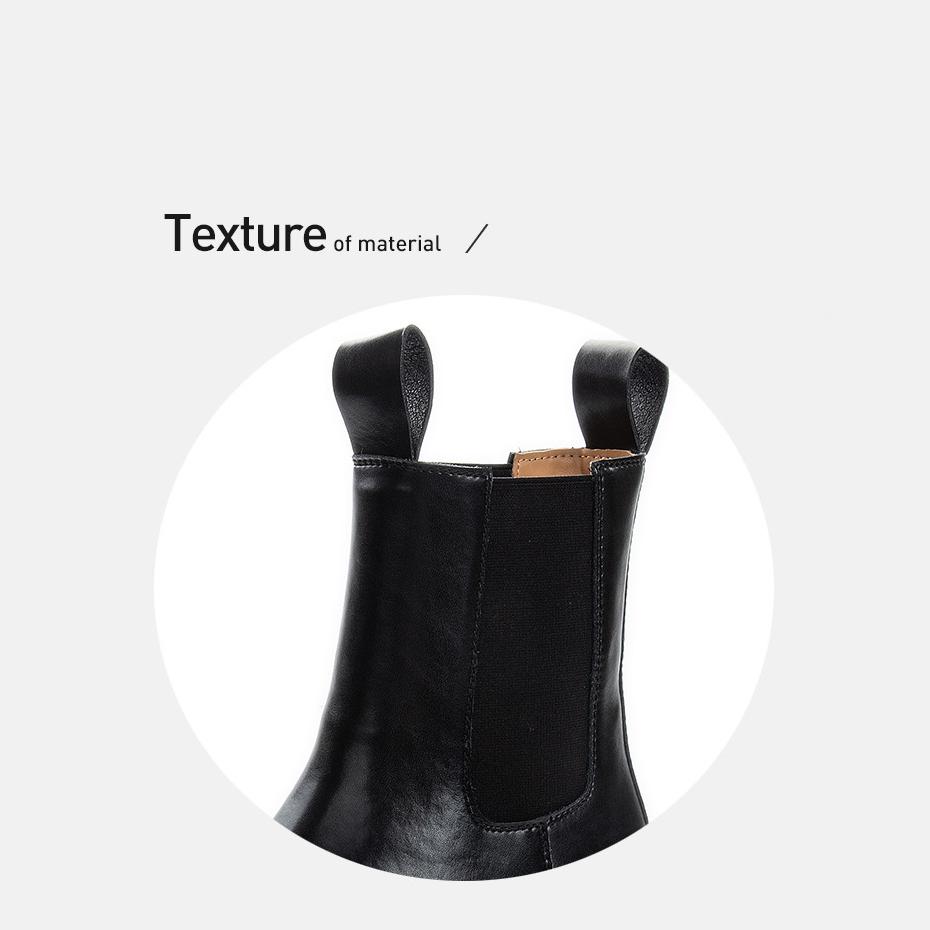Chelsea Boots with Fur Winter Shoes Women Black Ankle Boots Fashion Leather Booties Platform Chunky Boots Velvet Warm Shoes