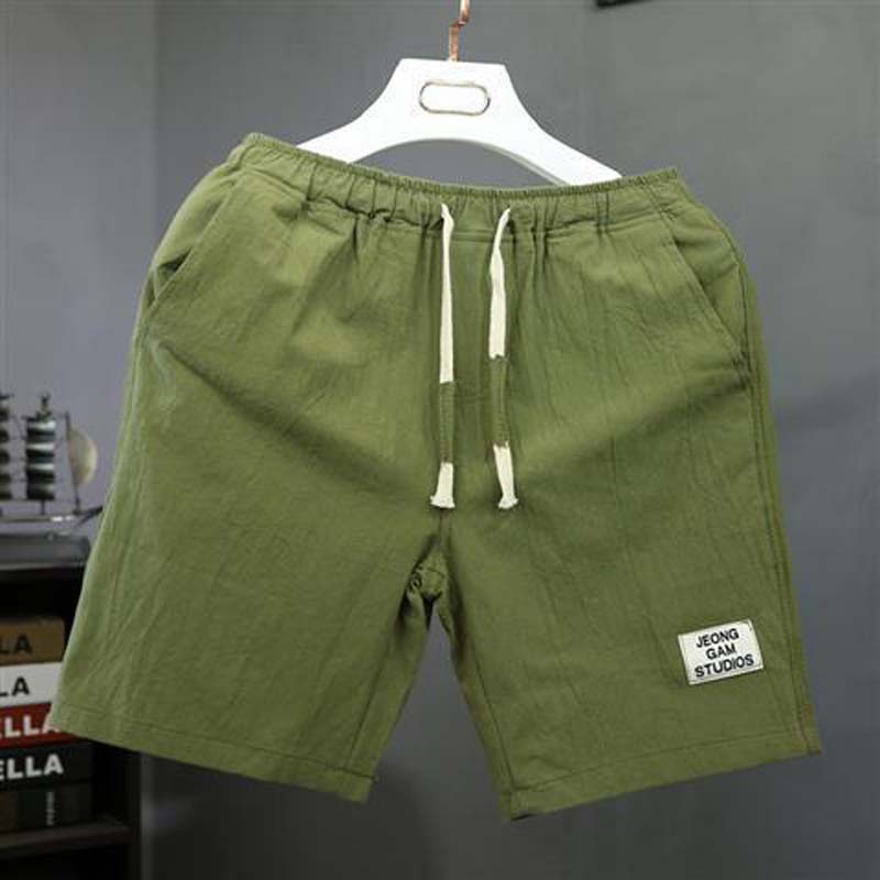 Cotton Plus Size Men's Loose Summer Casual Five-point Pants Cotton and Linen Thin Shorts
