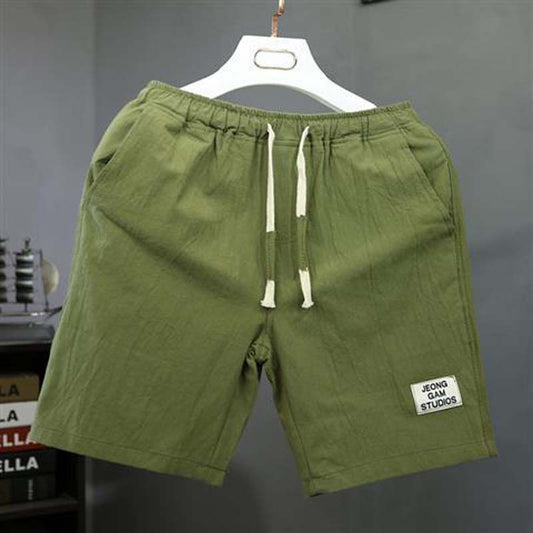Cotton Plus Size Men's Loose Summer Casual Five-point Pants Cotton and Linen Thin Shorts