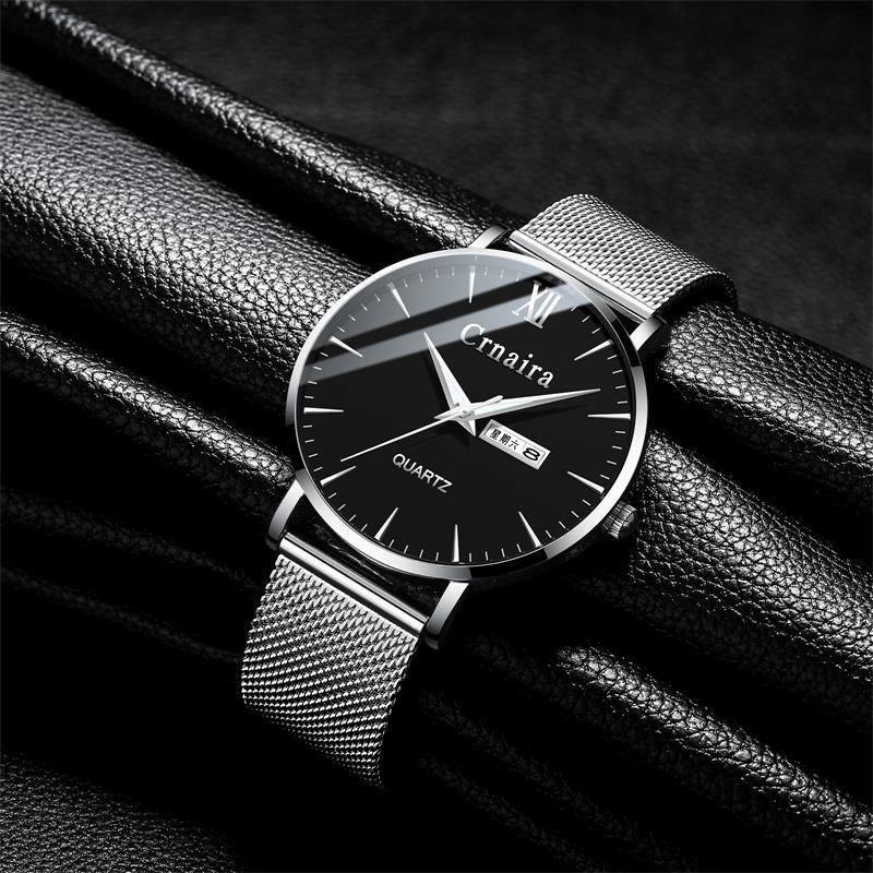 Men's Watch Fashion Leather Quartz Watch Casual Sports Watches Men Luxury Wristwatch Male Clock