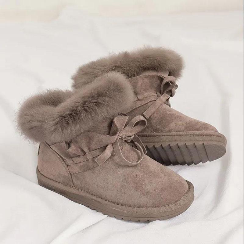 Snow Boots Women's Shoes Short Tube Plus Velvet Thick Bread Cotton Shoes Non-slip Winter Boots