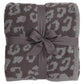Woolen Blankets Children's Knitted Leopard Blankets Plus Fleece Throw Blankets for Kids Adult