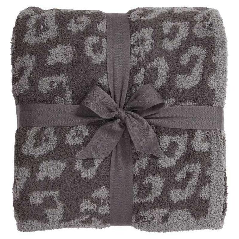 Woolen Blankets Children's Knitted Leopard Blankets Plus Fleece Throw Blankets for Kids Adult
