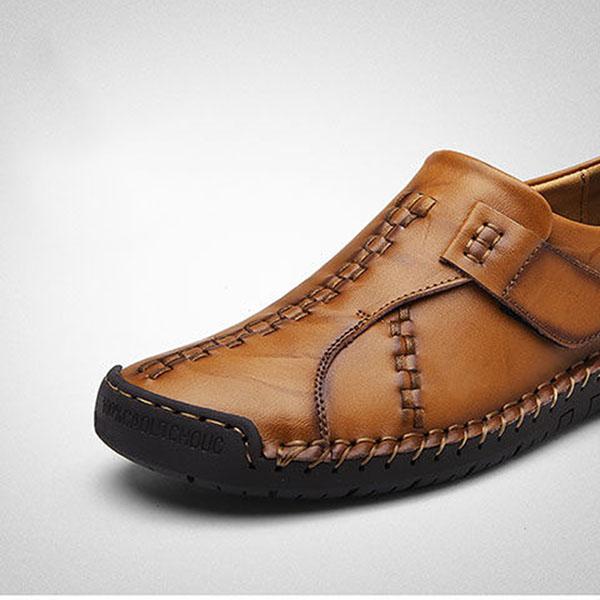 Men's Cowhide Leather Shoes Casual Slip-On Leather Shoes Genuine Leather Men's Shoes Driving Shoes Soft Sole Breathable Loafers