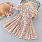 Girls Floral Dresses Sweet Kids Flowers Costumes Children Sleeveless Toddler Baby Clothing