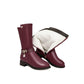Autumn and Winter Warm and Comfortable Shoes Low-heel Mid-tube Boots Plus Velvet Padded Cotton Shoes