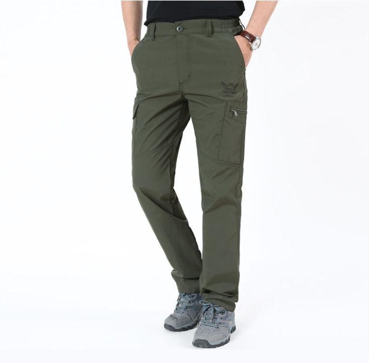 Autumn Thickened Mountaineering Stretch Quick-drying Pants Waterproof Large Size Outdoor Sports Pants Multi-pocket Casual Overalls