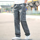 Summer Thin Straight Overalls Men's Large Loose Outdoor Casual Pants Multi Pocket Long Pants