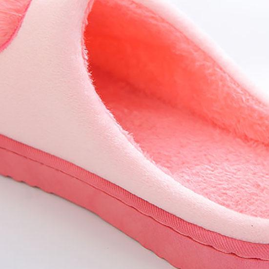 Women Autumn and Winter Slippers Warm Plush Home Flat Slipper Female Plus Size Household Soft Slippers