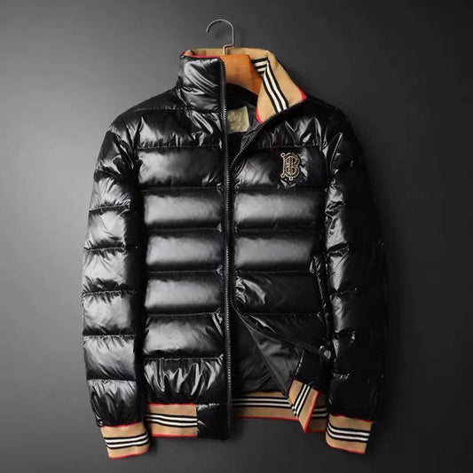 Thick Warm Outdoor Windproof Men's Down Jacket Fashion Trend Short Stand Collar White Duck Down Men's Jacket