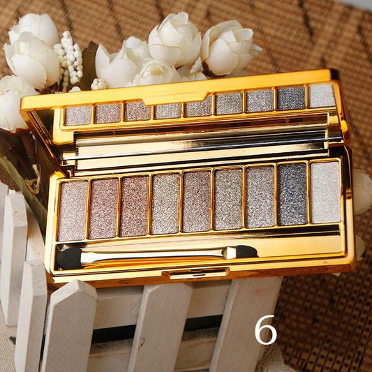 Eyeshadow Pencil Glitter Powder Waterproof Super 9 Grid Matte Pumpkin Earth Matte Eyeshadow  Palette