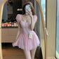 Spring and Summer Women's French Fluffy Dress Waist Girl Gentle Wind Short Skirt