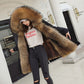 Winter Fur Coat Medium Length Detachable Raccoon Dog Fur Liner Thickened Imitation Fur Coat for Women