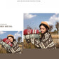 Pofulove red mid-length pullover thickened retro lazy loose retro net Christmas red sweater women