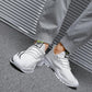 Casual Height Increasing Shoes Breathable Men's Shoes Flying Woven Sneakers Running Shoes