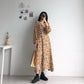 French Temperament Retro V-neck Floral Skirt Female Spring Summer Waist Thinner Over The Knee Chiffon Dress