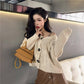 Spring Female Knit Cardigan Sweater Coat Short Female A Little Shawl Knitted Jacket sexy Female