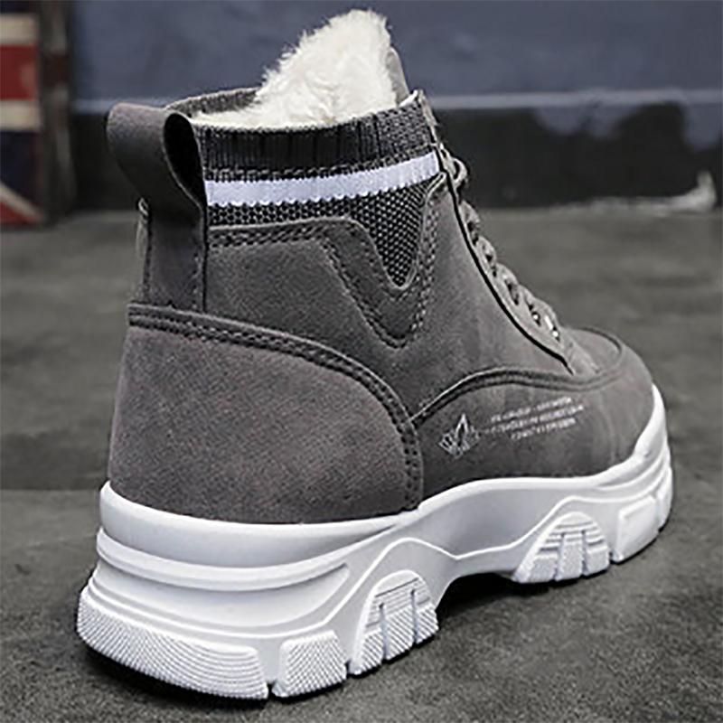 Winter Plus Velvet Women's Shoes Thick Warm Cotton Shoes Flat Heel Platform All-match Student High Tube