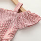 Children Dress Girls Summer Suspender Skirt Dress Korean Princess Skirt Plaid Single Breasted Strapless A-line Dress