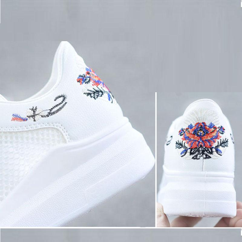Summer Breathable White Shoes Female Hollow Sports Student Net Shoes Breathable Women