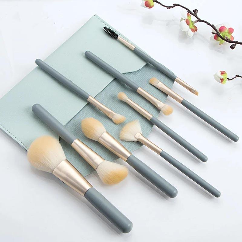 9pcs Makeup Brushes Set Green Health & Beauty Eye Shadow Brush Foundation Powder Eyeliner Eyelash Lip Make Brush Cosmetic Makeup Tools