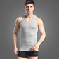 100% Cotton Men's Vest Fitness Stretch Bottoming Shirt Summer Vest Round Neck Sleeveless Vest (2 Pieces)