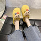 Girls Plush Slippers Cute Papillon Design Flat Shoes Home Leisure Warm Autumn and Winter