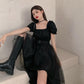 Chiffon Dress Women's Summer Dress Short Sleeve U-neck Puff Sleeve Daily Wear Office Dating Party