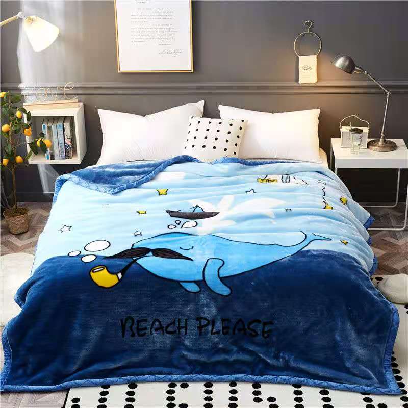 Blanket Quilt Thicken Warm Winter Double Single Double Cover Blanket Sheet Coral Fleece Blanket Warm Breathable Thicken Blanket