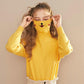 Cute Emoji Sweater Embroidery Female Pile Pile Sweater Solid Color Autumn and Winter
