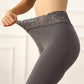 Ladies Plus Velvet To Keep Warm Wear Tight-fitting High-waist Lace Trousers Sexy Stretch Slim-fitting Leggings Spring and Autumn Underpants
